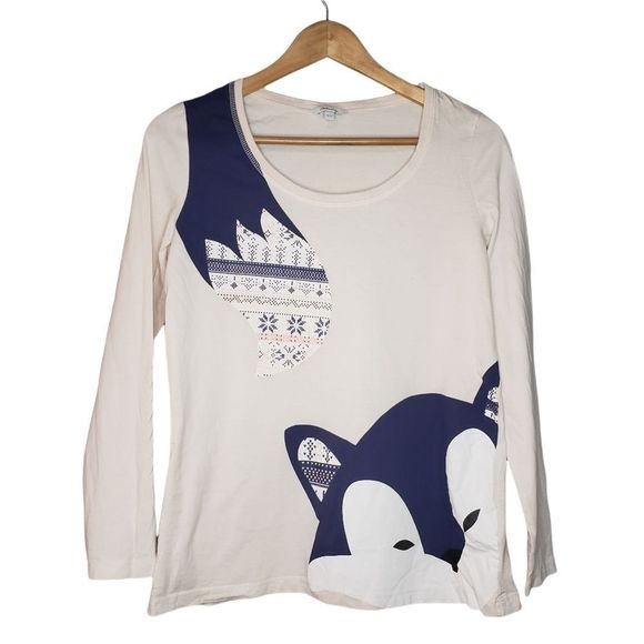 𝅺3 for $25 Reitmans Fox Long sleeve t-shirt Medium - Picture 1 of 6